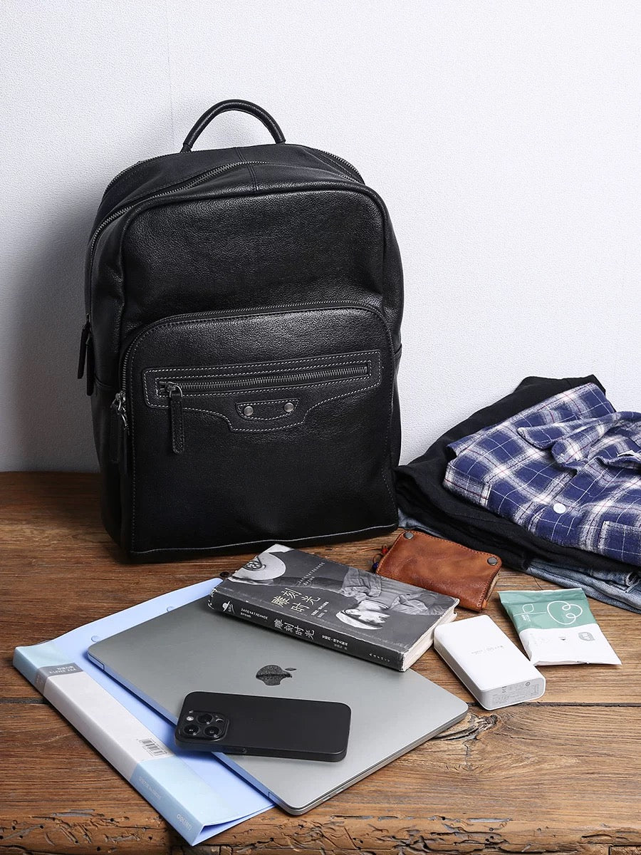 Classic Leather Business Backpack