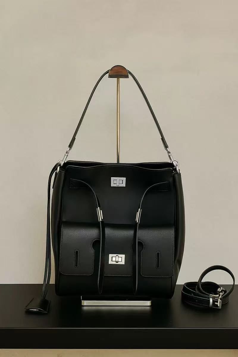 Urban Luxe Cowhide Bucket Tote