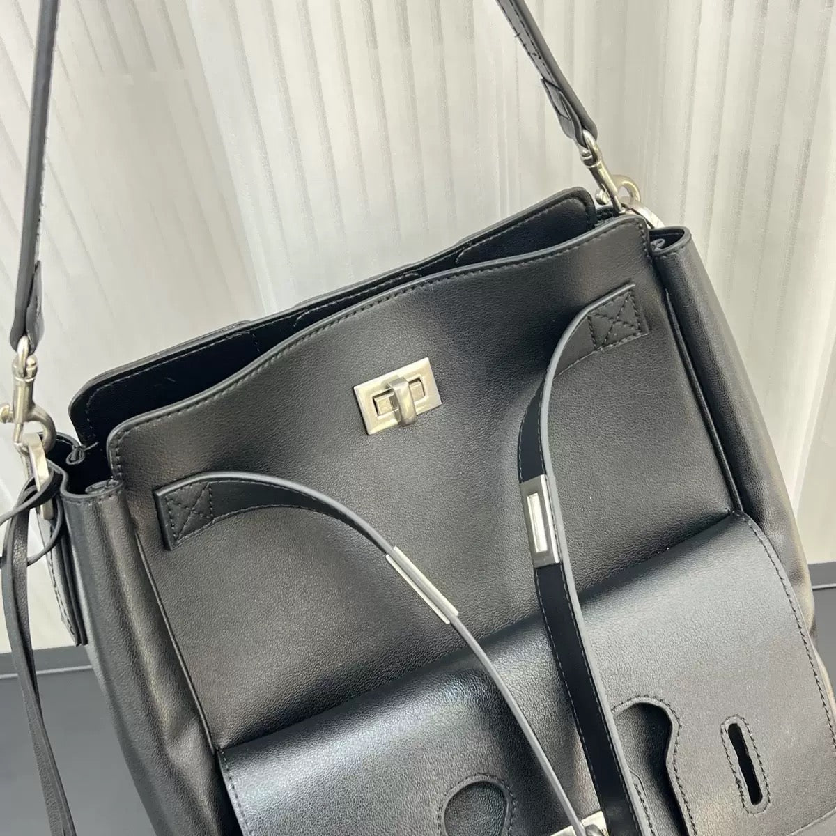 Urban Luxe Cowhide Bucket Tote