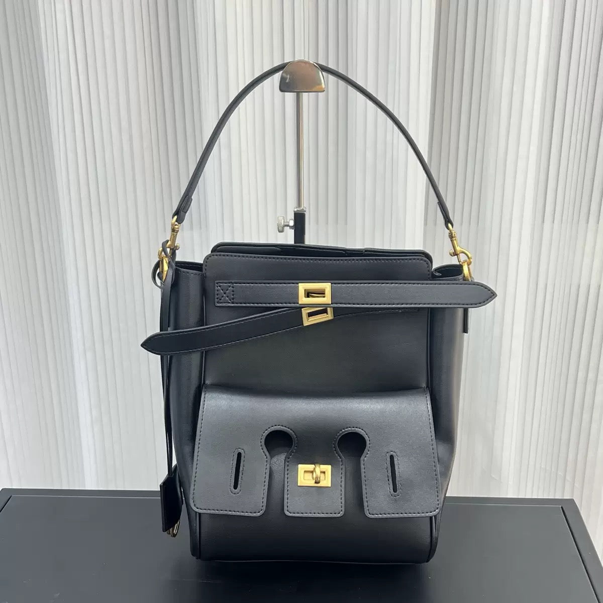 Urban Luxe Cowhide Bucket Tote