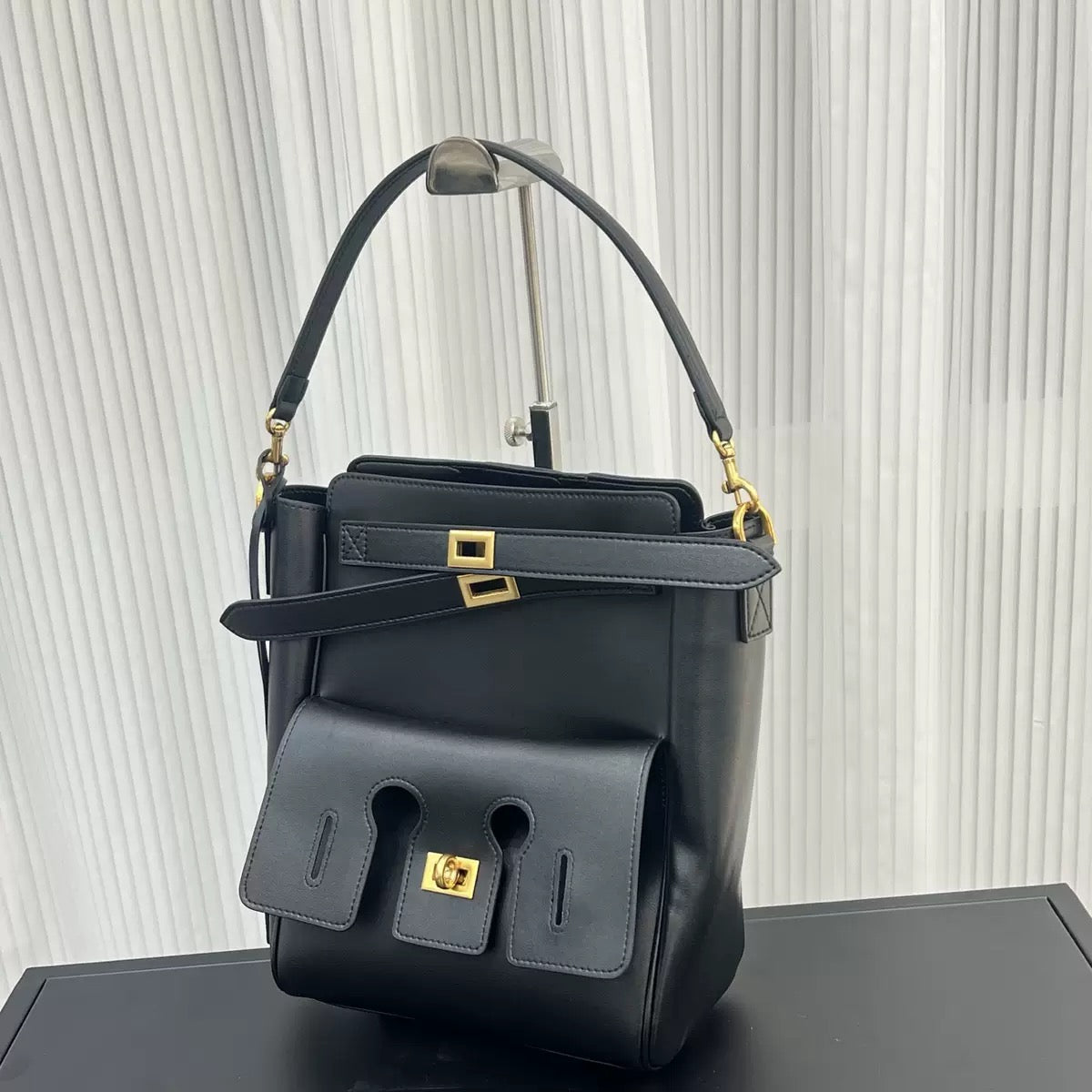 Urban Luxe Cowhide Bucket Tote