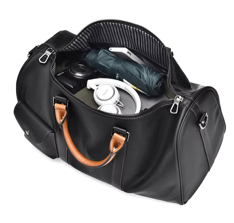 Urban Voyager Leather Duffel Bag