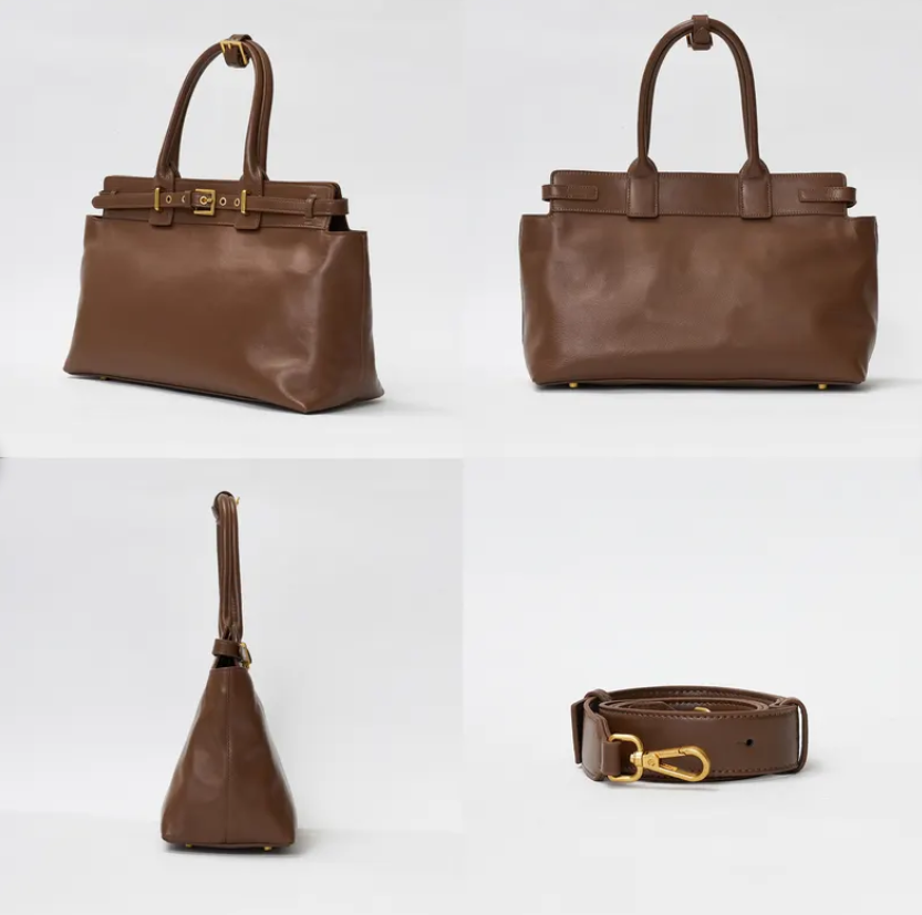 Classic Structured Leather Tote