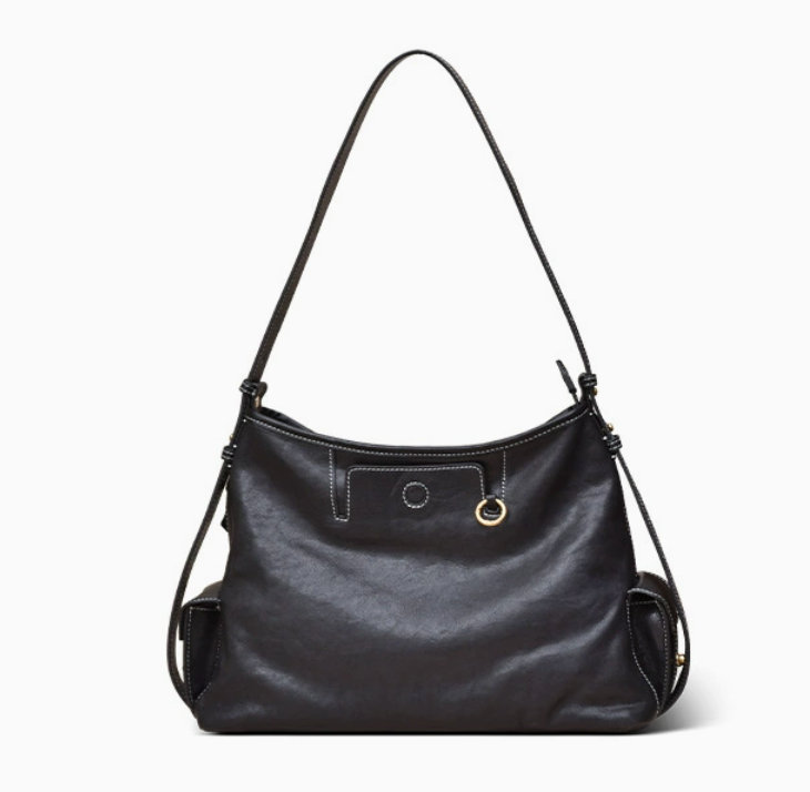 Classic Compact Leather Crossbody Bag