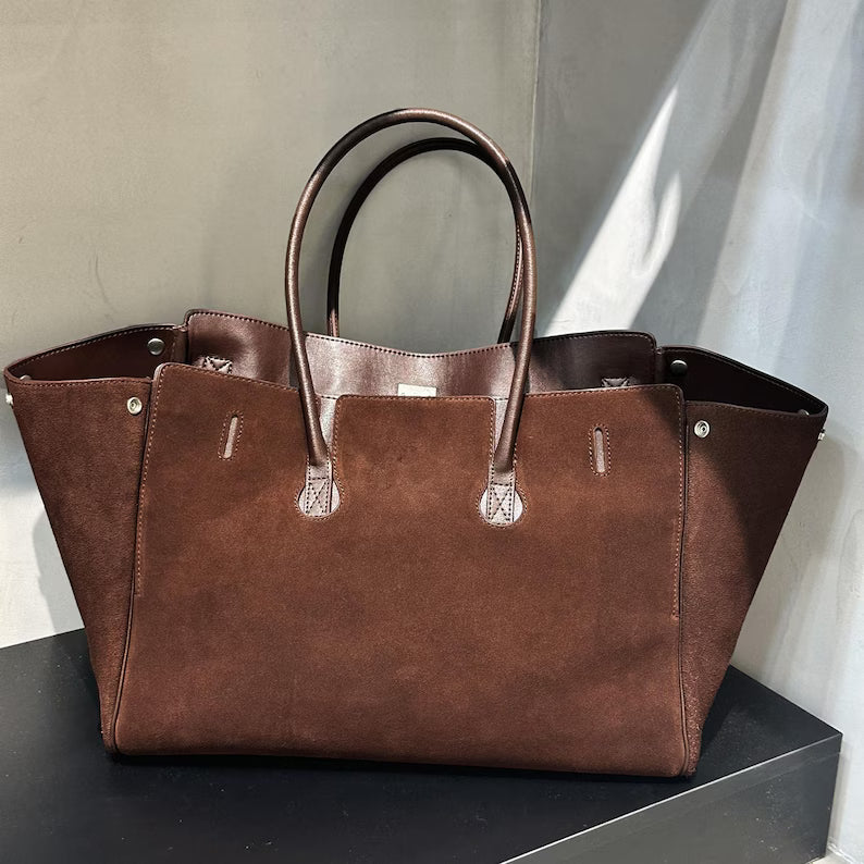 Everyday Suede Leather Tote Bag