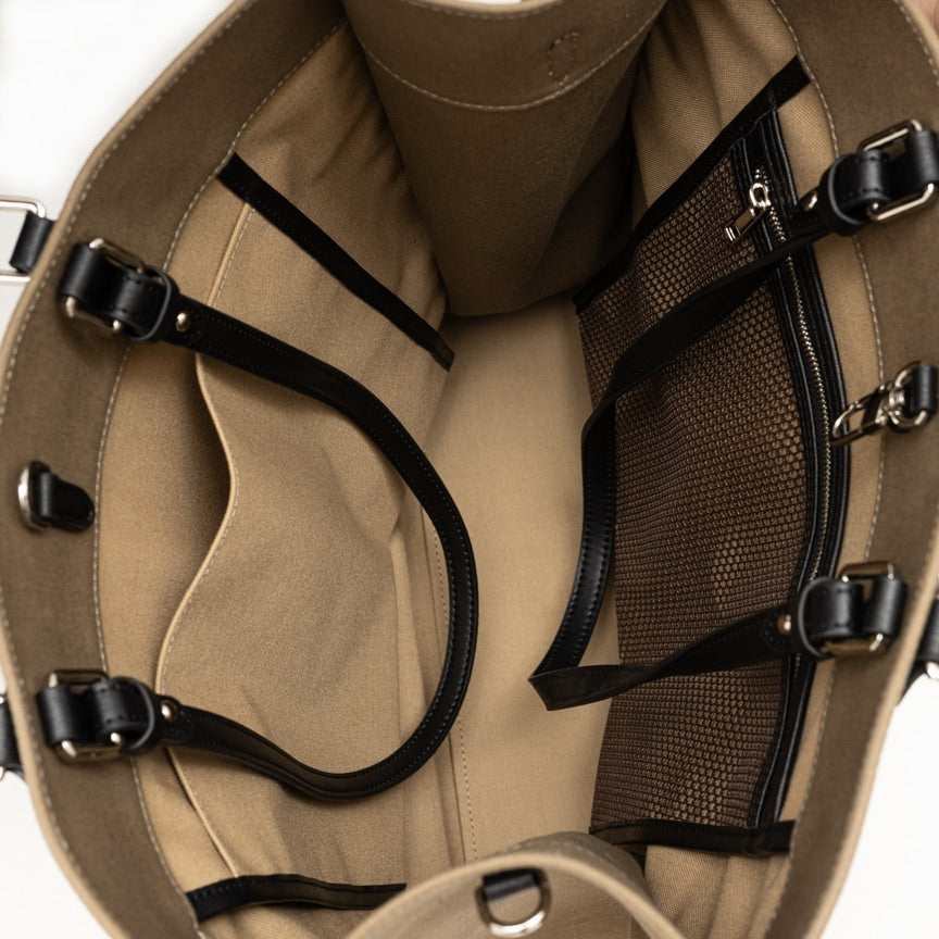 Multipocket Modular Canvas Tote Bag