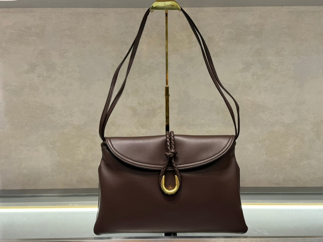 Elegant Cowhide Leather Shoulder Bag