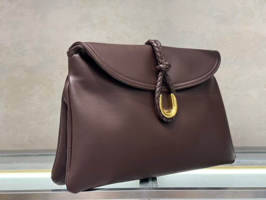 Elegant Cowhide Leather Shoulder Bag