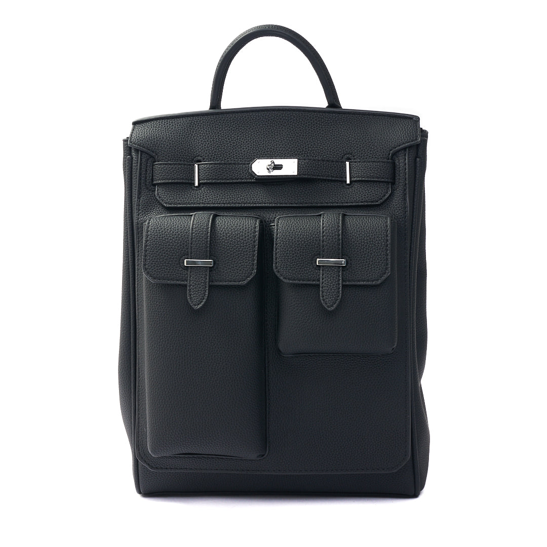 Multi Pocket Leather Backpack