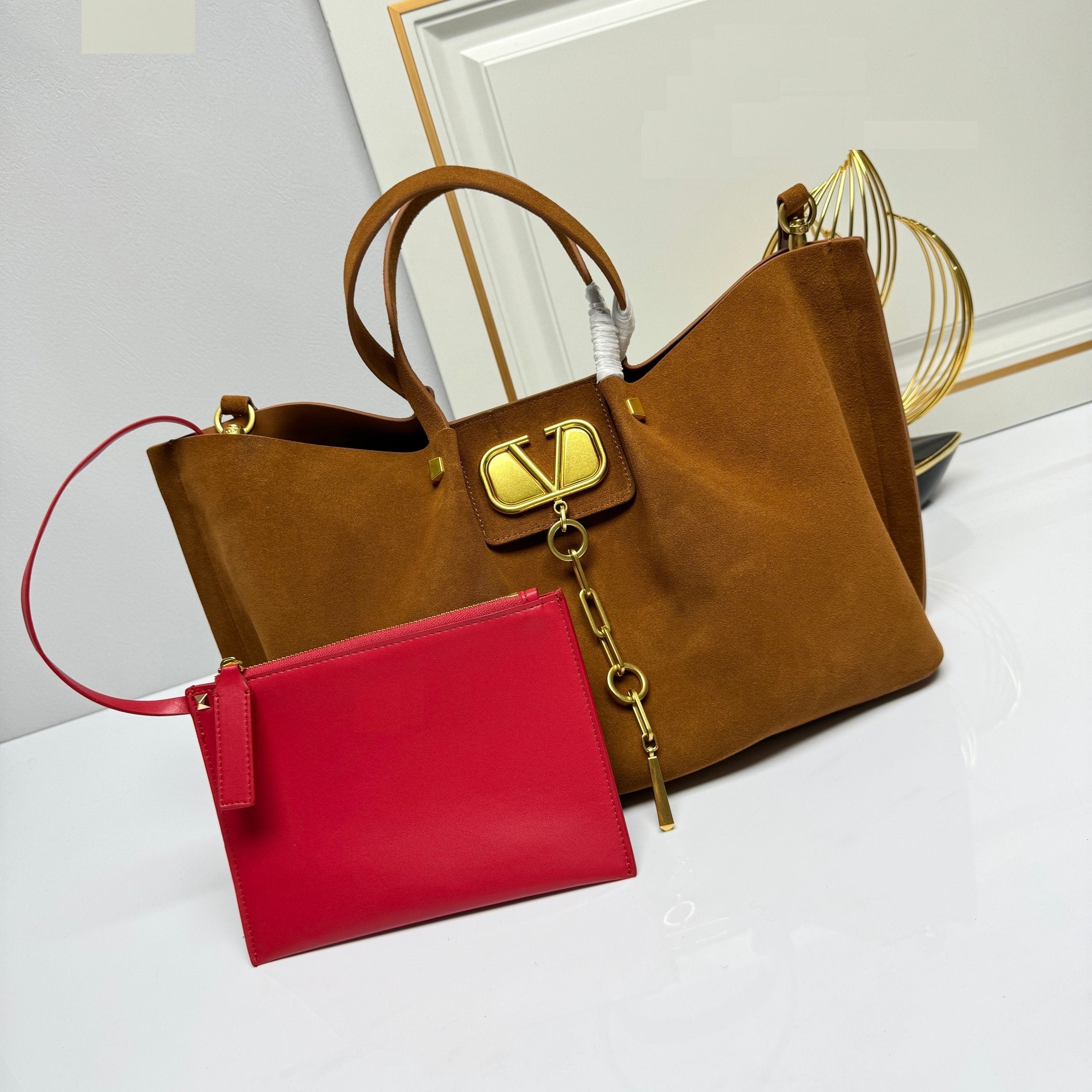 Suede Charm Carryall