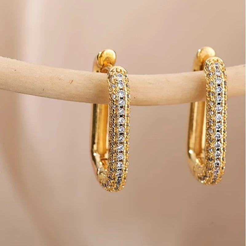 Plated Cubic Zirconia Small Hoop Earrings