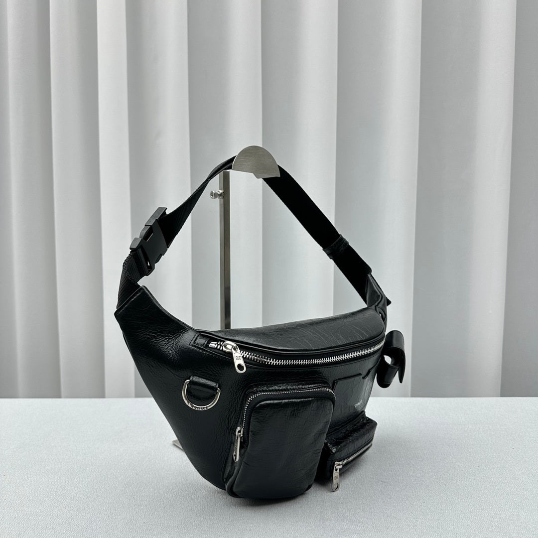 Full Grain Leather Unisex Crossbody Bag
