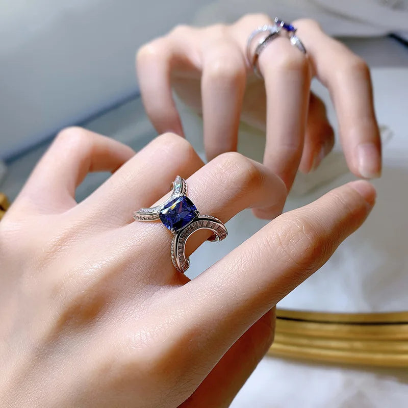 Infinity Sapphire Diamond Ring