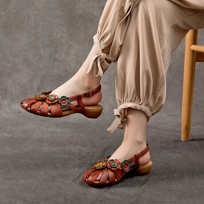 Flora Leather Sandals