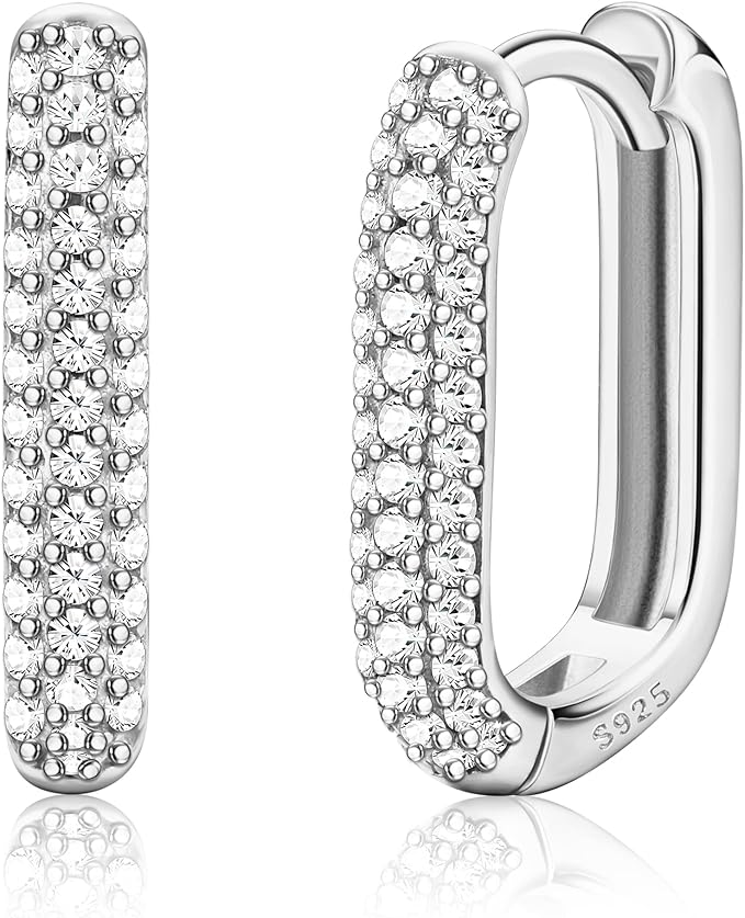 Plated Cubic Zirconia Small Hoop Earrings