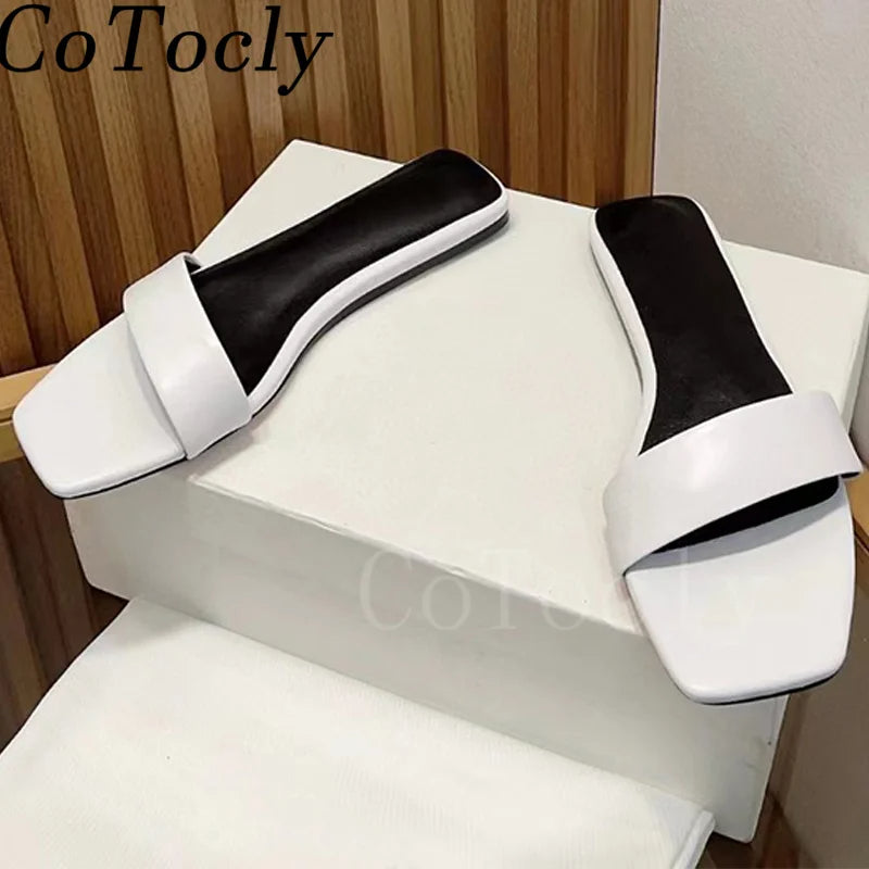 Luxurious Leather Slide Sandals