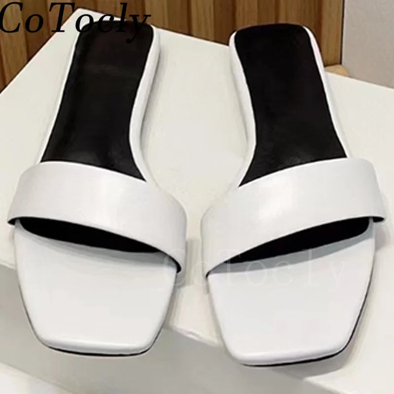 Luxurious Leather Slide Sandals
