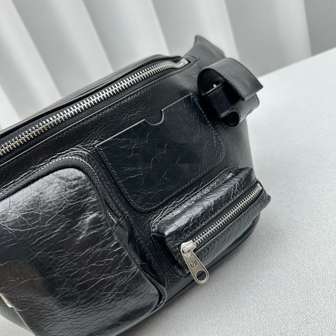 Full Grain Leather Unisex Crossbody Bag