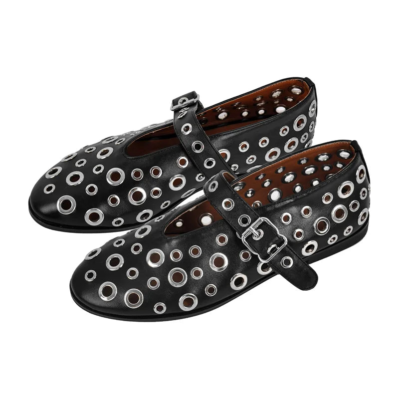 Edge Eyelet Flats