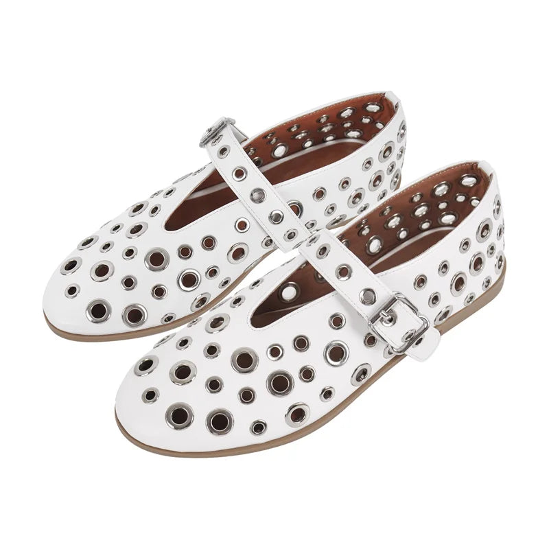 Edge Eyelet Flats