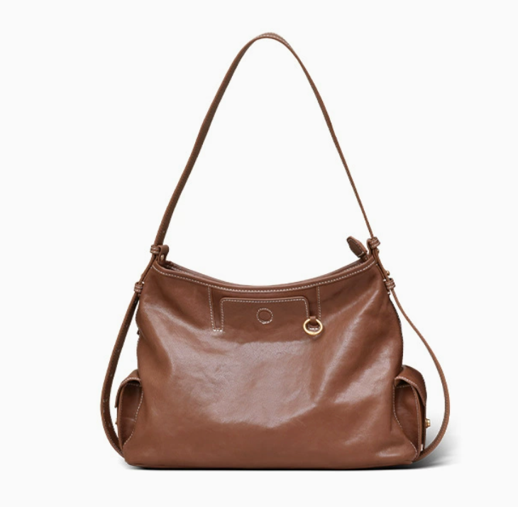Classic Compact Leather Crossbody Bag