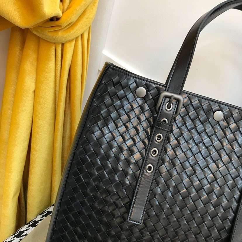 Classic Woven Leather Daily Tote