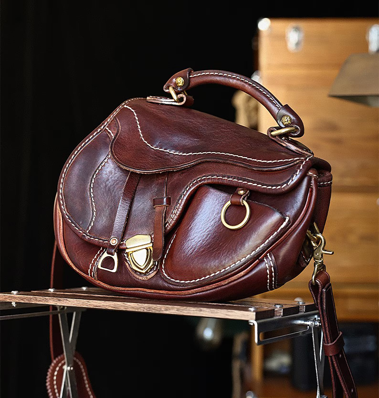 Heritage Cowhide Saddle Bag