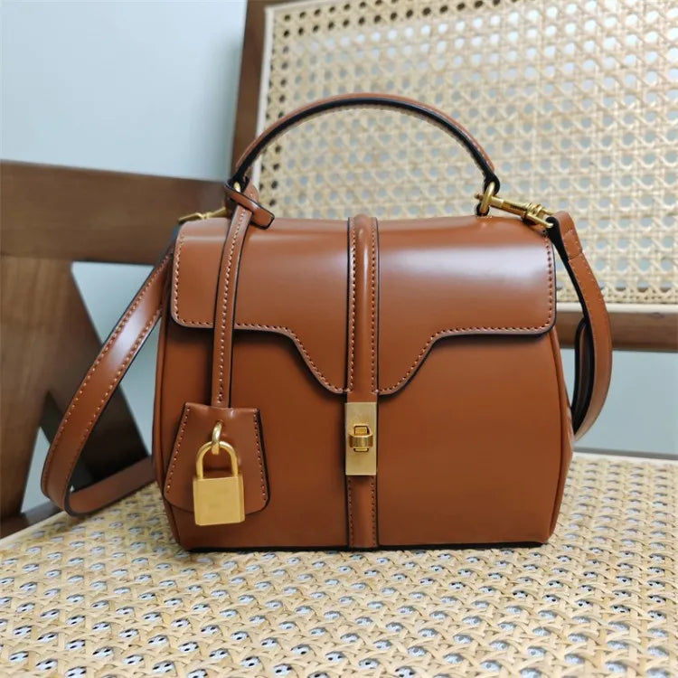 Satinated Calfskin Mini 16 Top Handle Bag