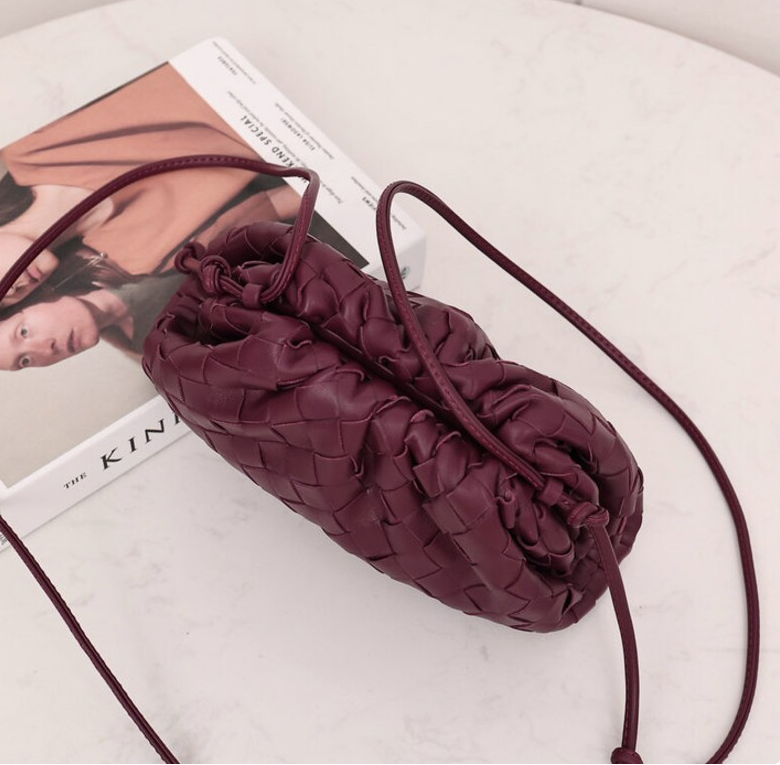 Pouch leather clutch bag