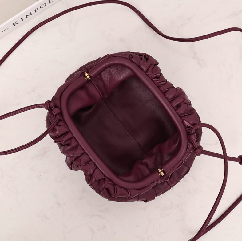 Pouch leather clutch bag